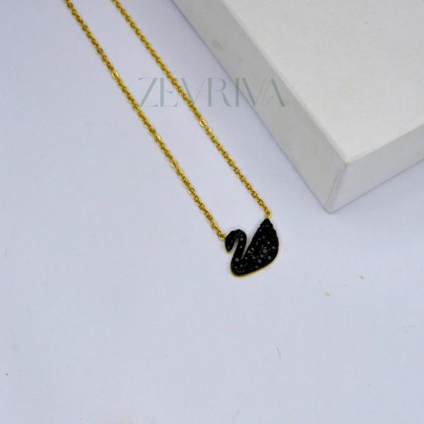 Midnight Swan Pendant