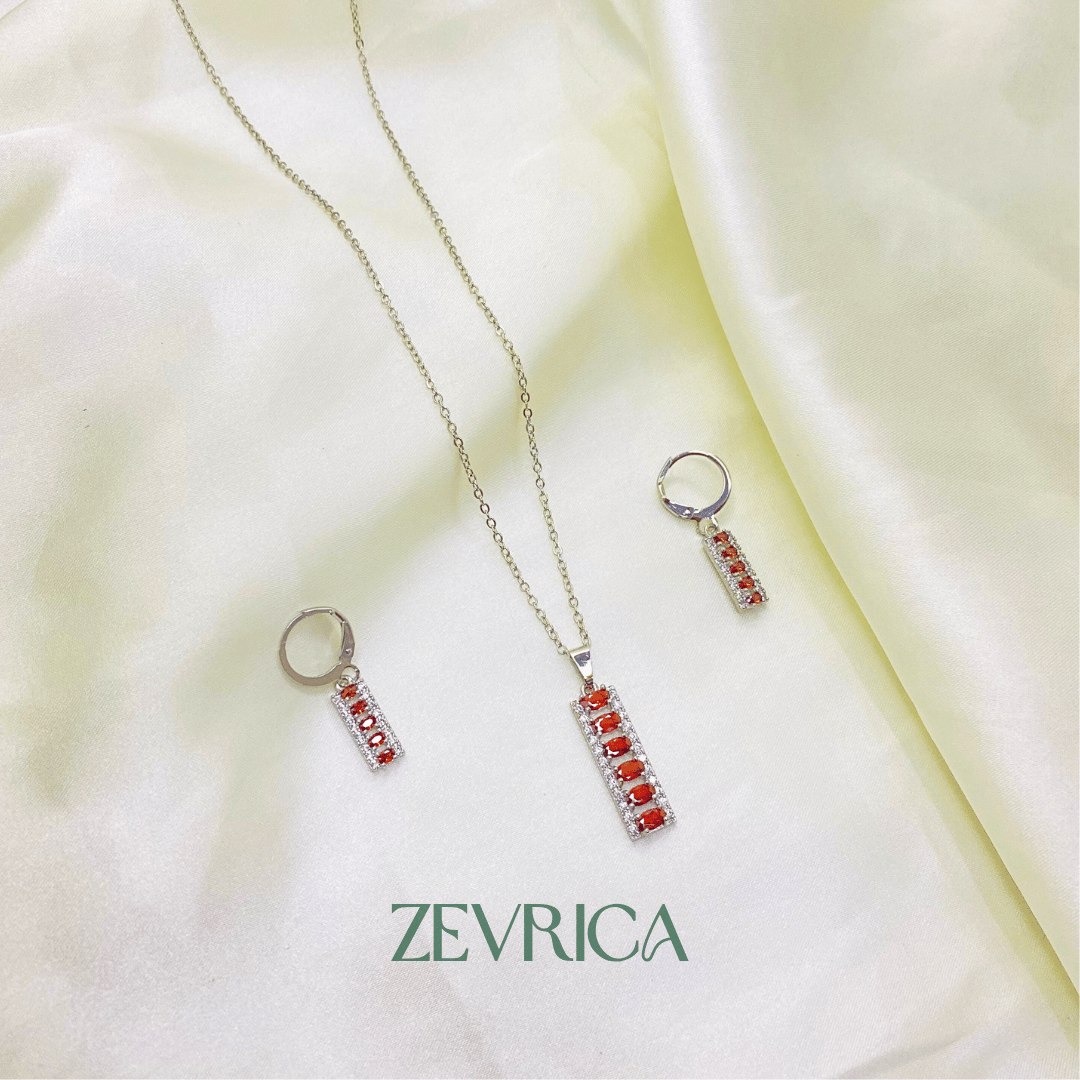 Scarlet Dusk Necklace Set