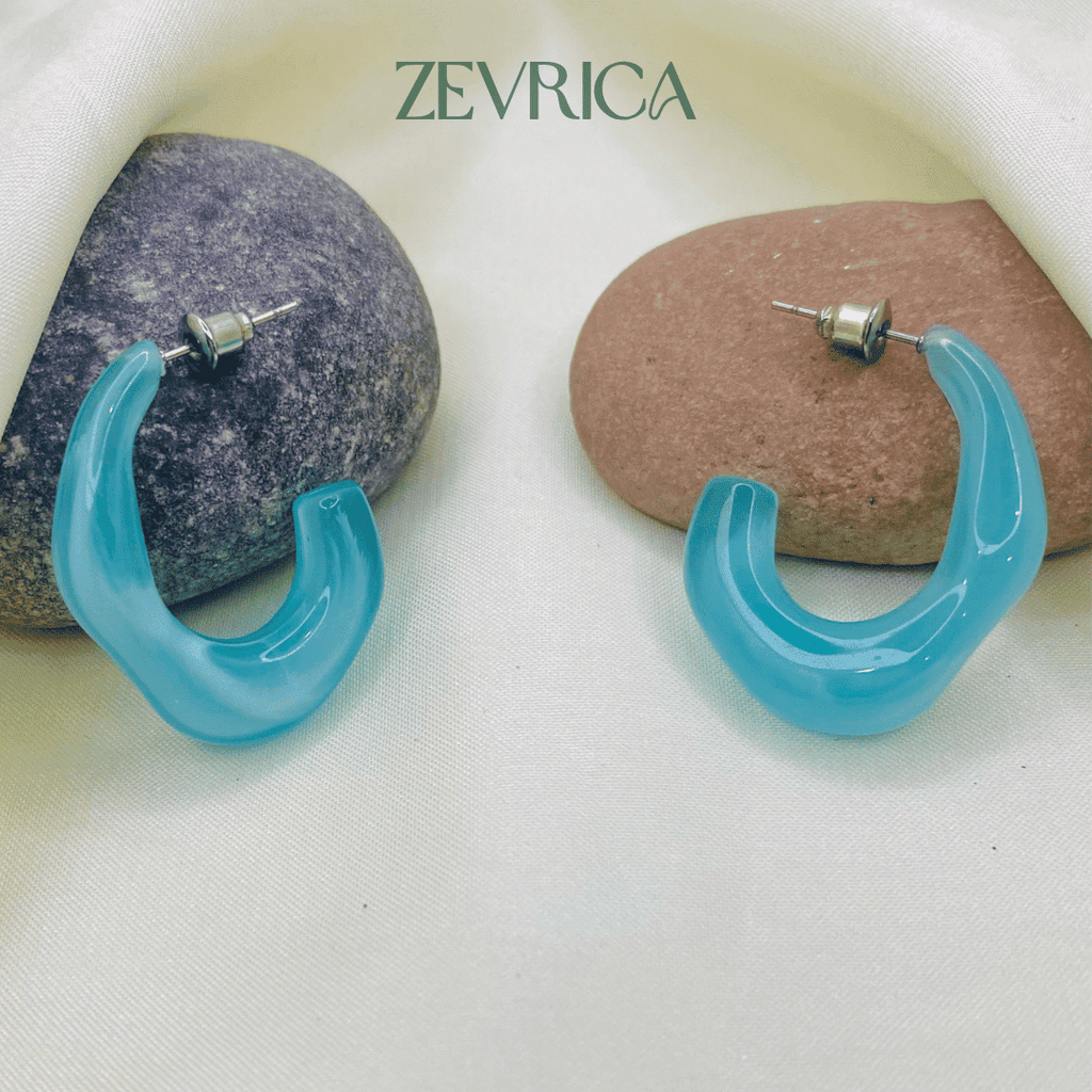Aqua Arc Earrings | Set of 4