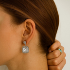 CELESTIA DROPS SILVER EARRING