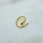 Ruby Coil Snake Ring