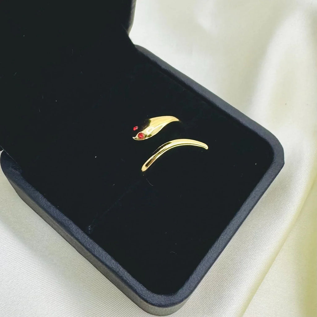 Ruby Coil Snake Ring
