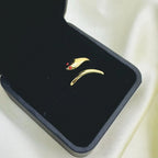 Ruby Coil Snake Ring