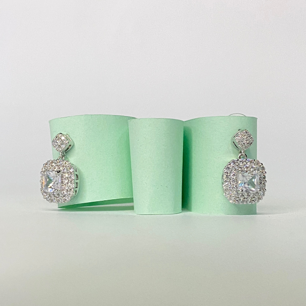 CELESTIA DROPS SILVER EARRING